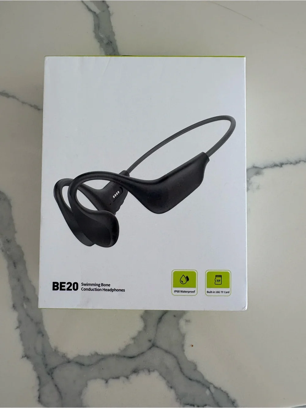 BE20 Bone Conduction Swimming Headphones - Black